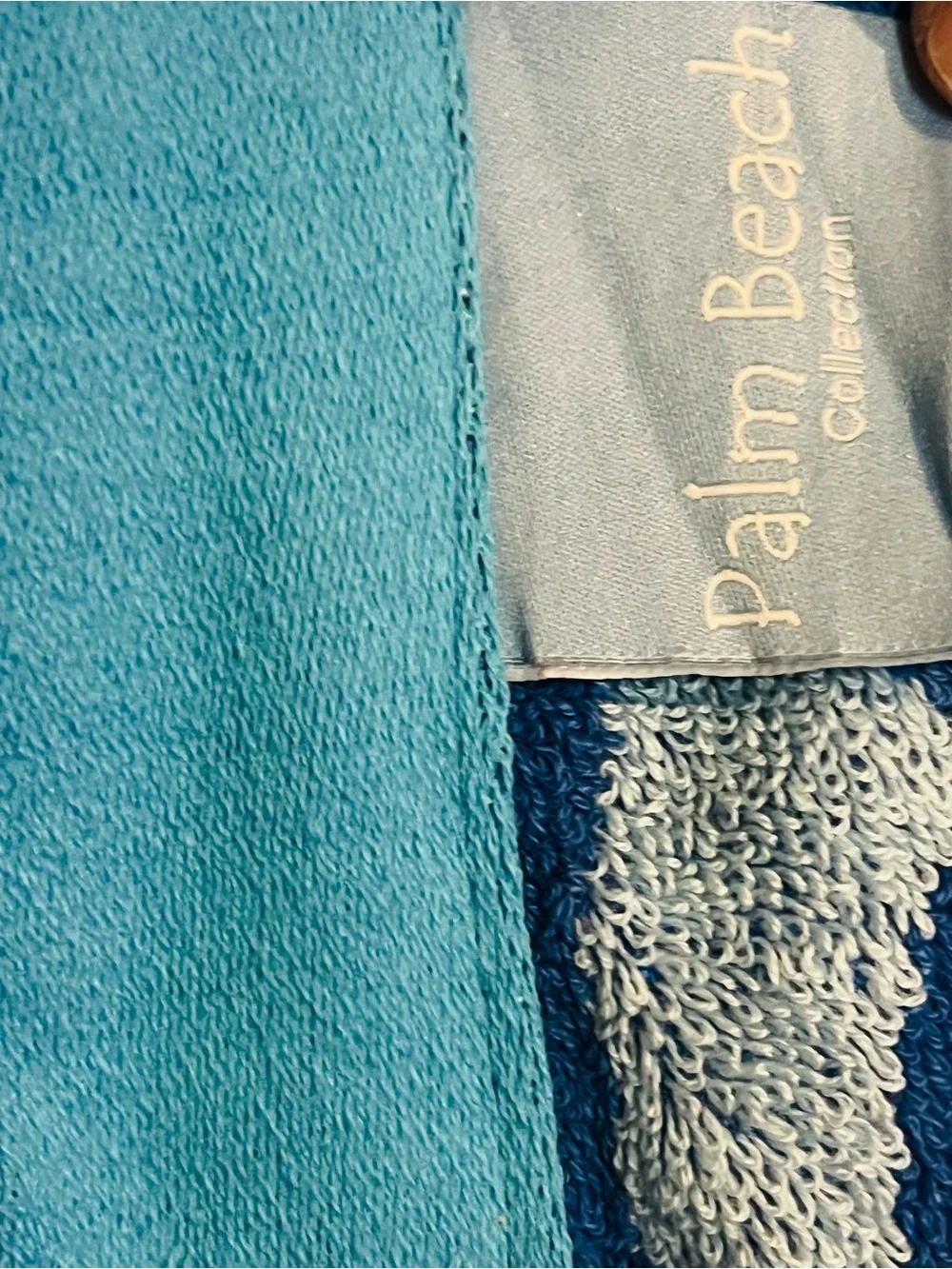 Blue Seashells Beach Towel